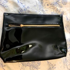 YSL Beauté Black Patent Cosmetic Pouch